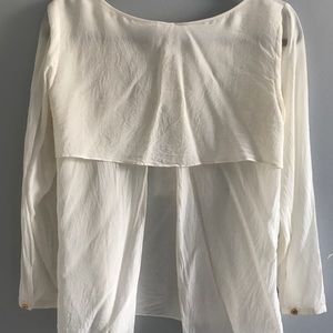 Club Monaco Silk Open-back Blouse